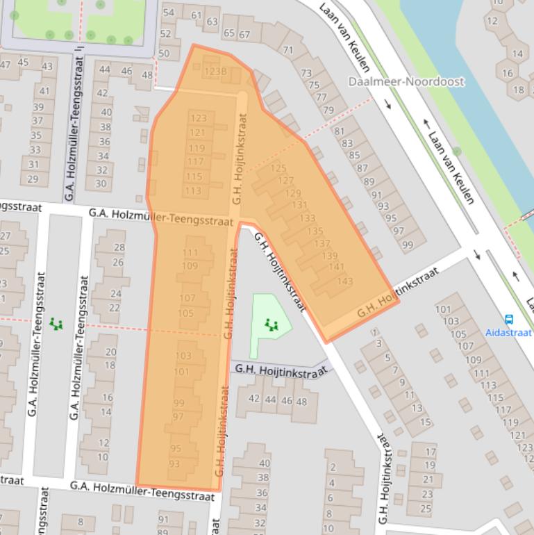 Kaart van postcodegebied 1827PN.