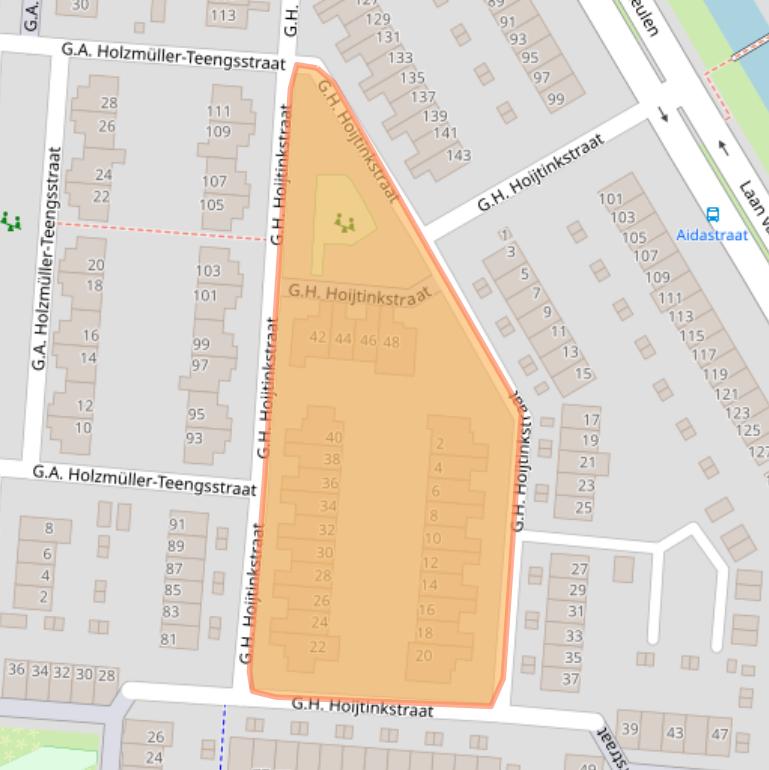 Kaart van postcodegebied 1827PP.