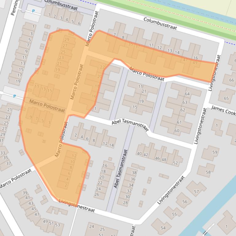 Kaart van postcodegebied 1827PR.