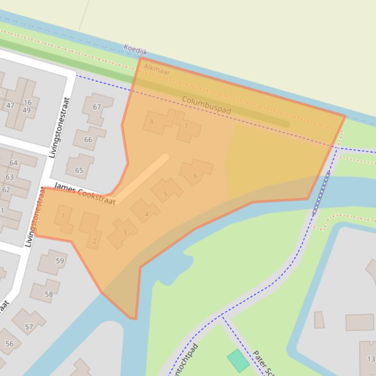 Kaart van postcodegebied 1827PZ.