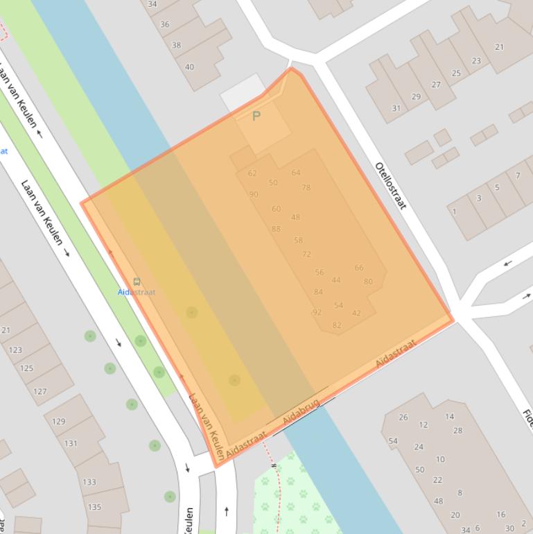 Kaart van postcodegebied 1827RN.