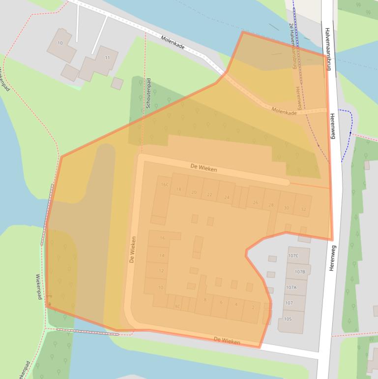 Kaart van postcodegebied 1829AN.