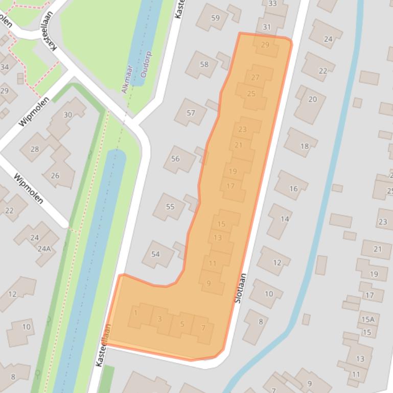 Kaart van postcodegebied 1829BB.