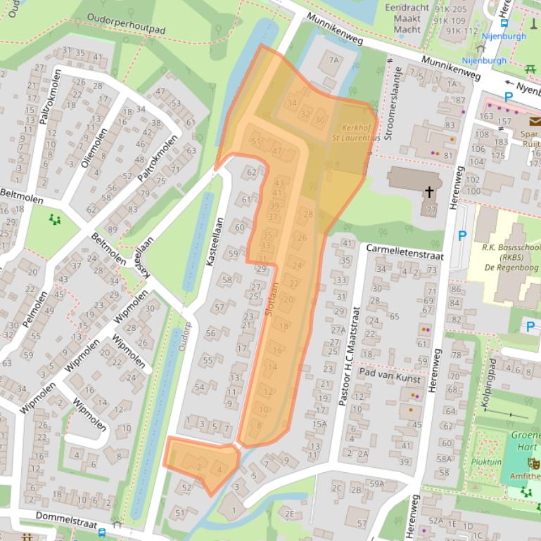 Kaart van postcodegebied 1829BC.