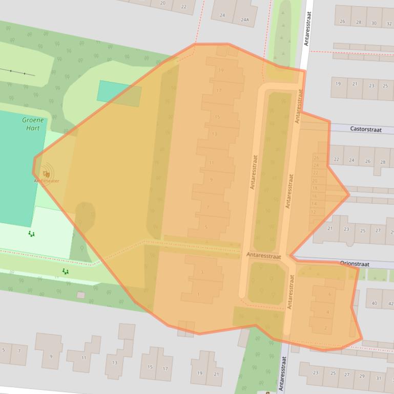 Kaart van postcodegebied 1829CP.