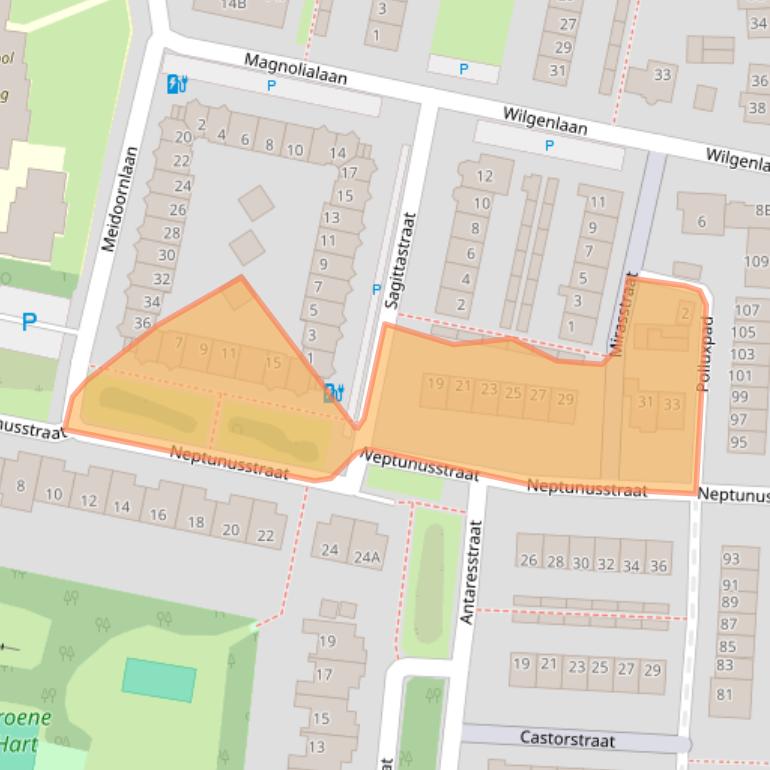 Kaart van postcodegebied 1829CR.