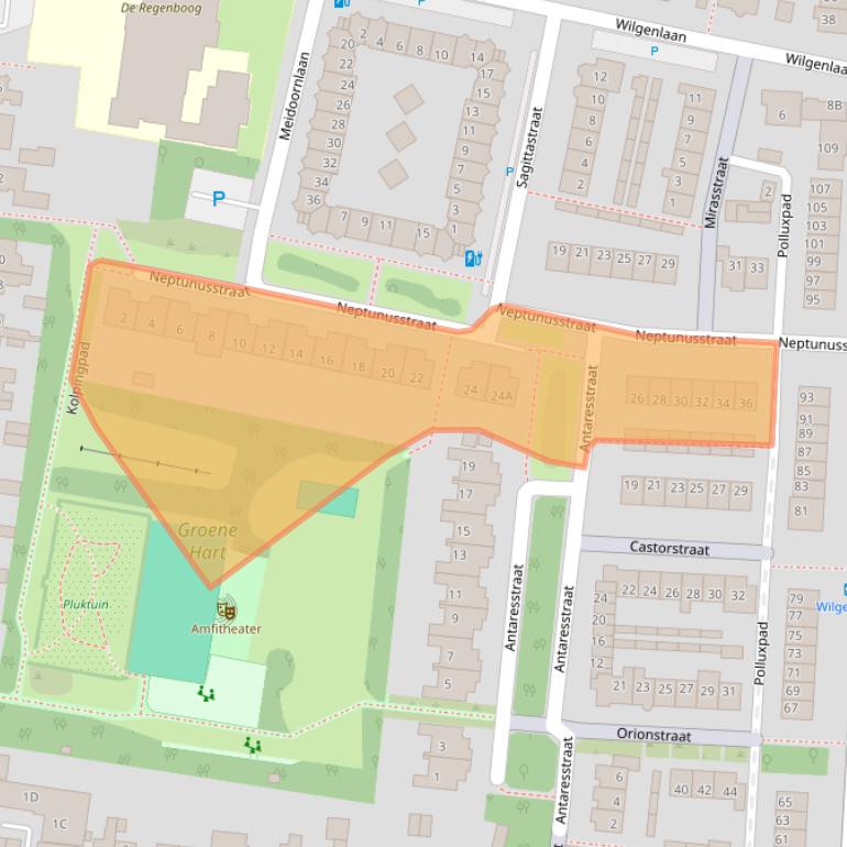 Kaart van postcodegebied 1829CS.