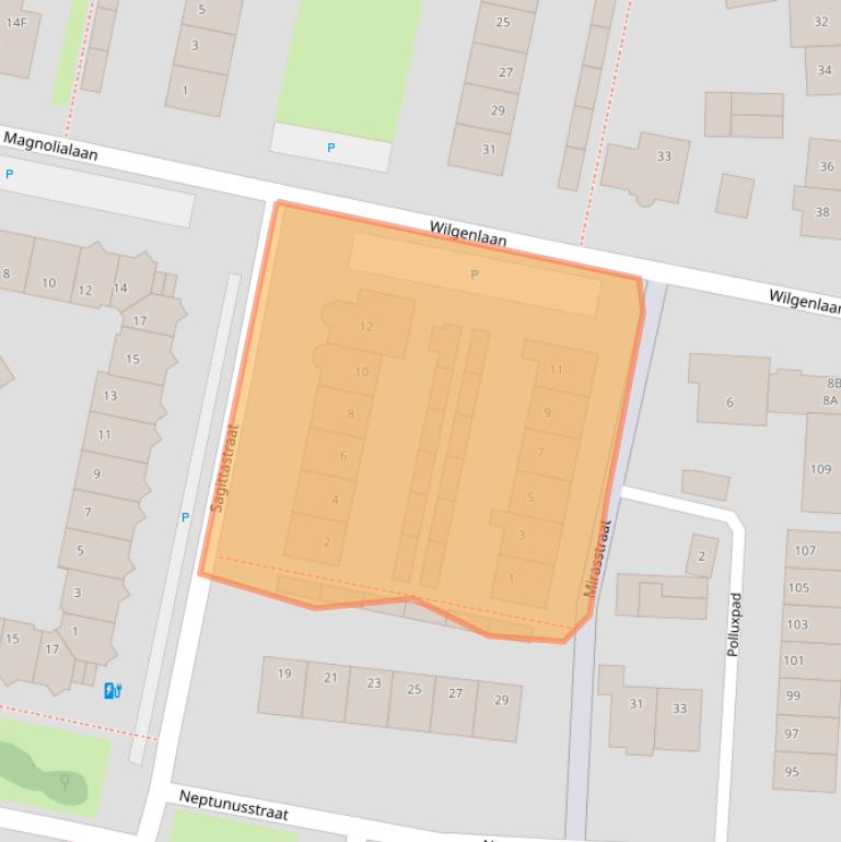 Kaart van postcodegebied 1829CT.