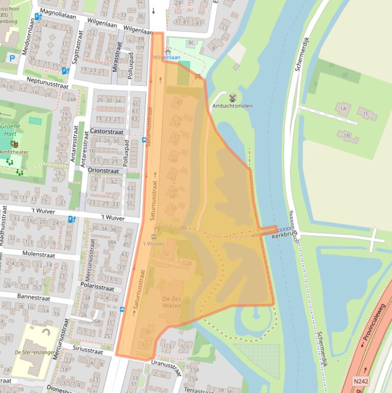 Kaart van postcodegebied 1829CZ.