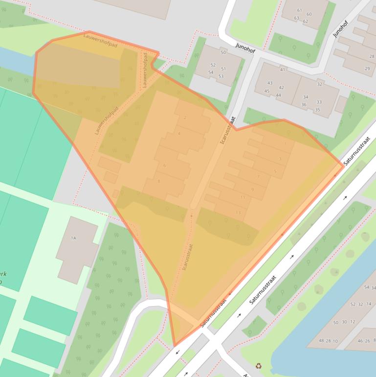 Kaart van postcodegebied 1829DC.