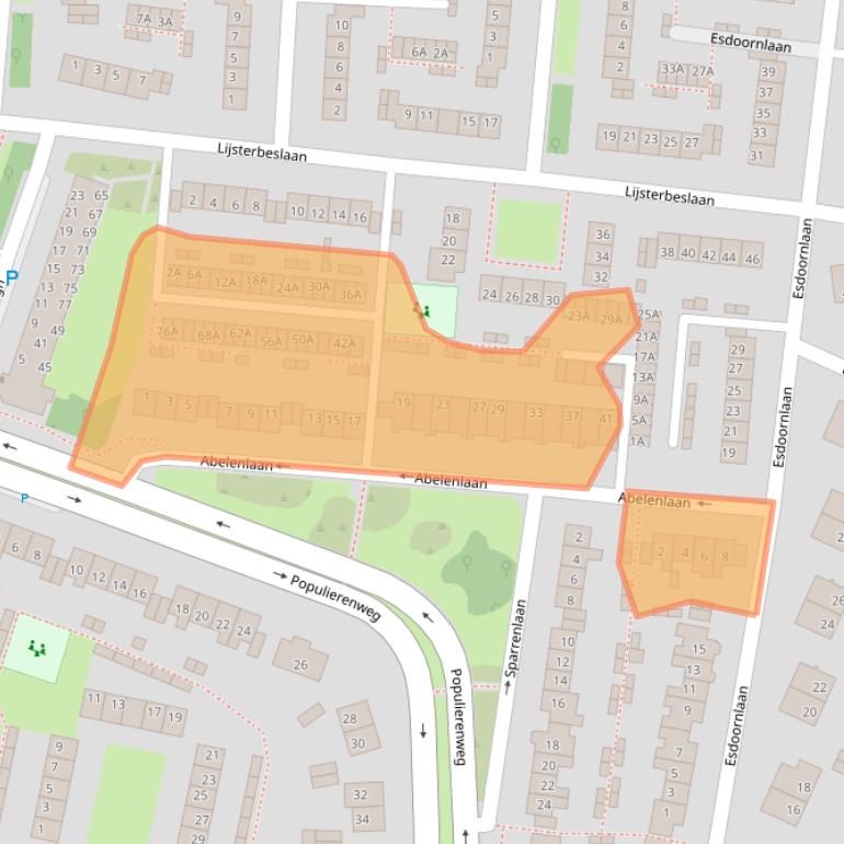 Kaart van postcodegebied 1829EG.