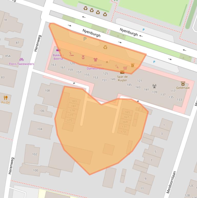 Kaart van postcodegebied 1829GC.
