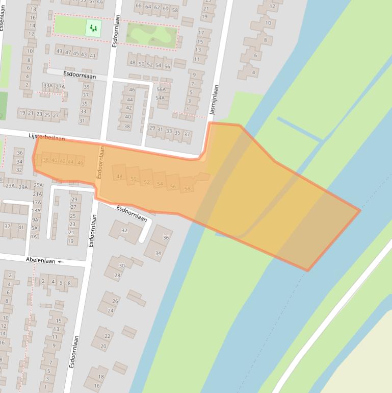 Kaart van postcodegebied 1829HC.