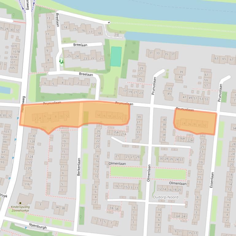 Kaart van postcodegebied 1829HW.
