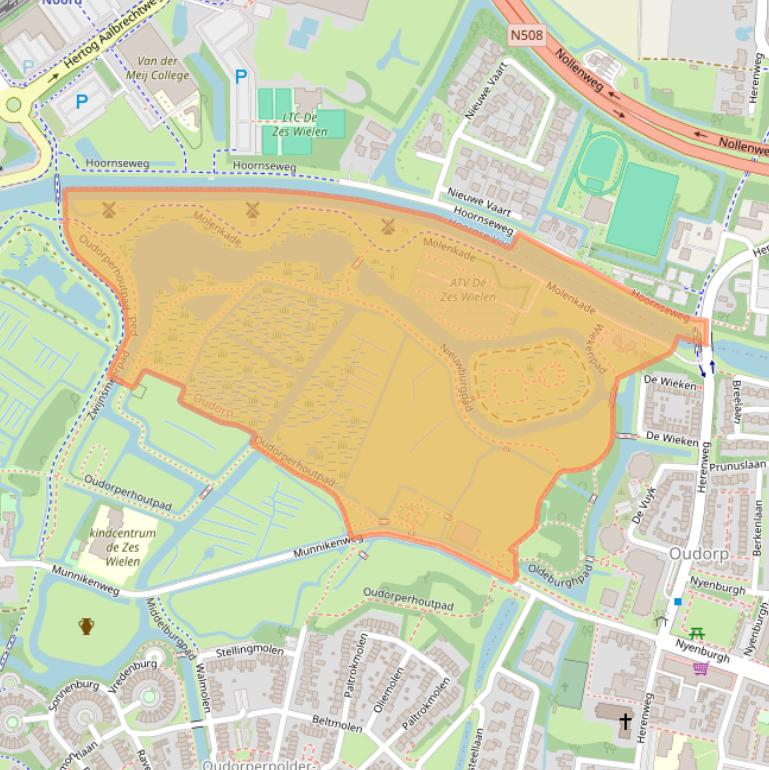 Kaart van postcodegebied 1829HZ.