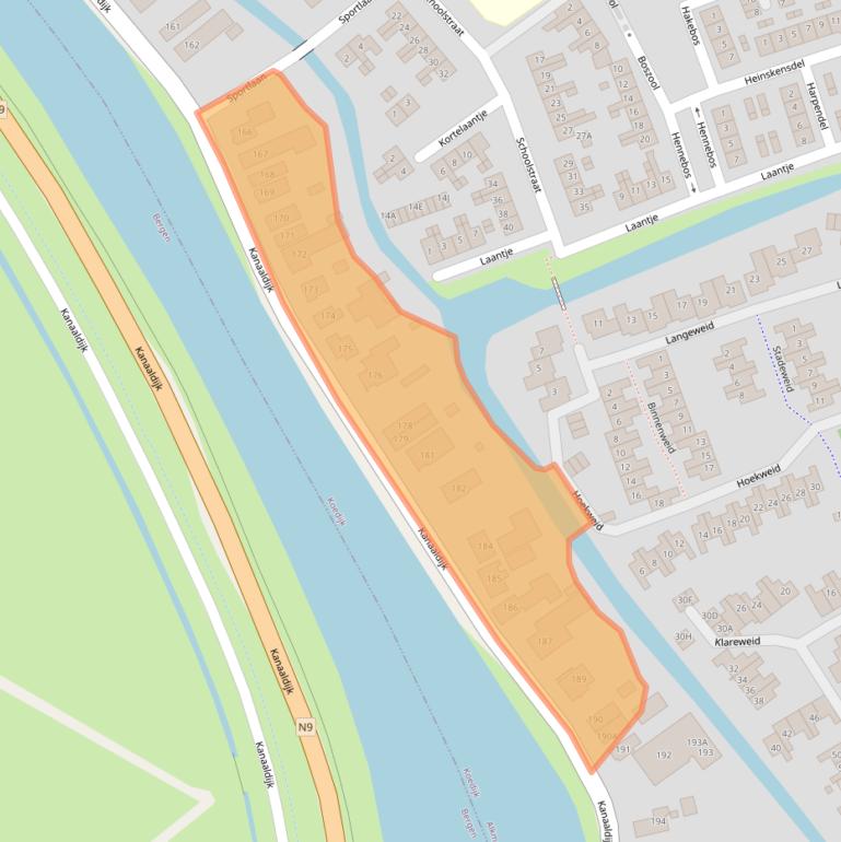 Kaart van postcodegebied 1831BC.