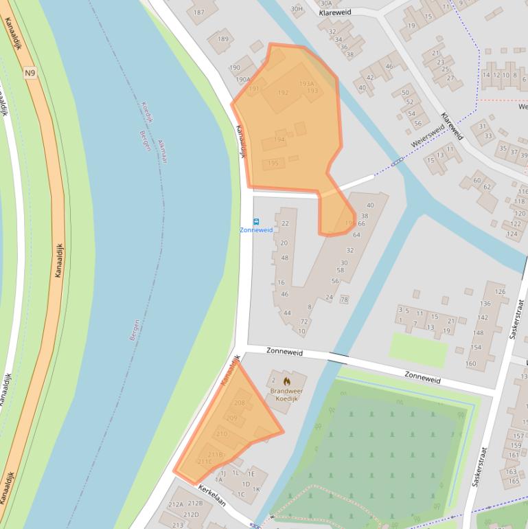 Kaart van postcodegebied 1831BD.