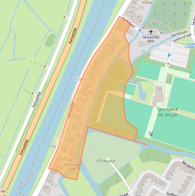 Kaart van postcodegebied 1831BE.