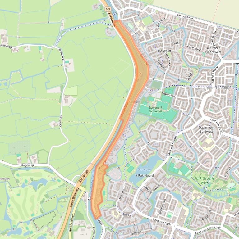 Kaart van postcodegebied 1831BH.