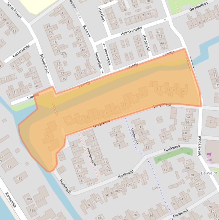 Kaart van postcodegebied 1831BL.