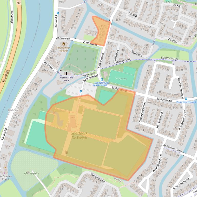 Kaart van postcodegebied 1831CP.