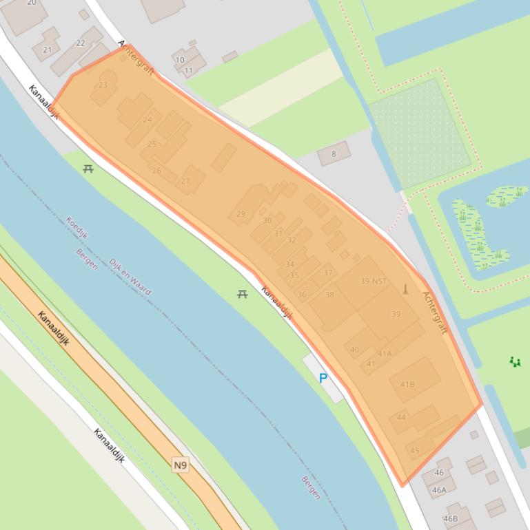 Kaart van postcodegebied 1832AB.