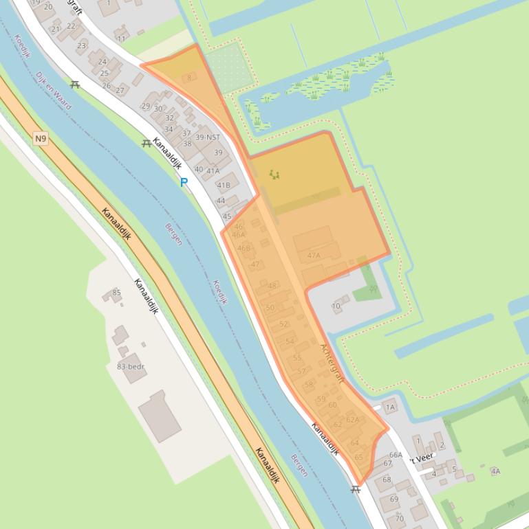 Kaart van postcodegebied 1832AC.