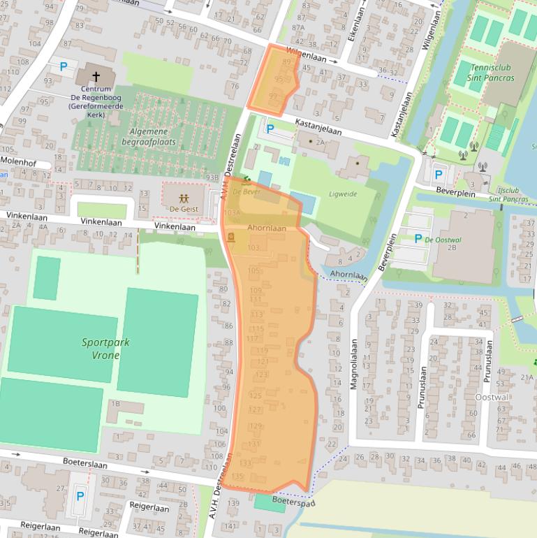 Kaart van postcodegebied 1834EC.