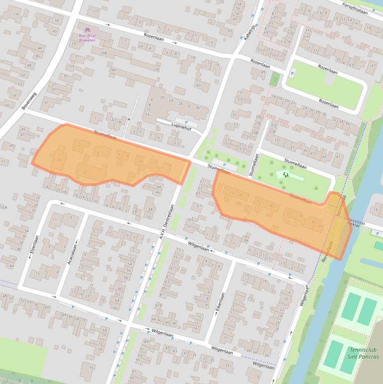 Kaart van postcodegebied 1834GB.