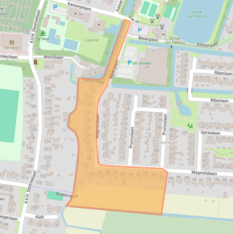 Kaart van postcodegebied 1834KD.