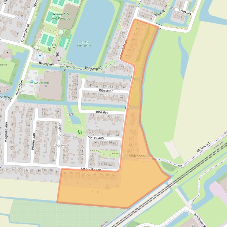 Kaart van postcodegebied 1834KE.