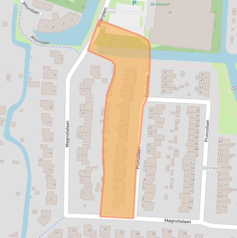 Kaart van postcodegebied 1834KG.