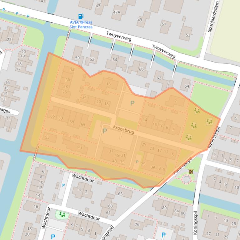 Kaart van postcodegebied 1834TA.