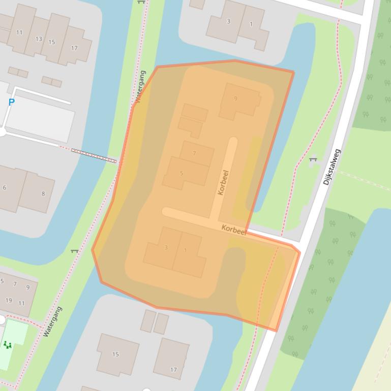 Kaart van postcodegebied 1834TV.