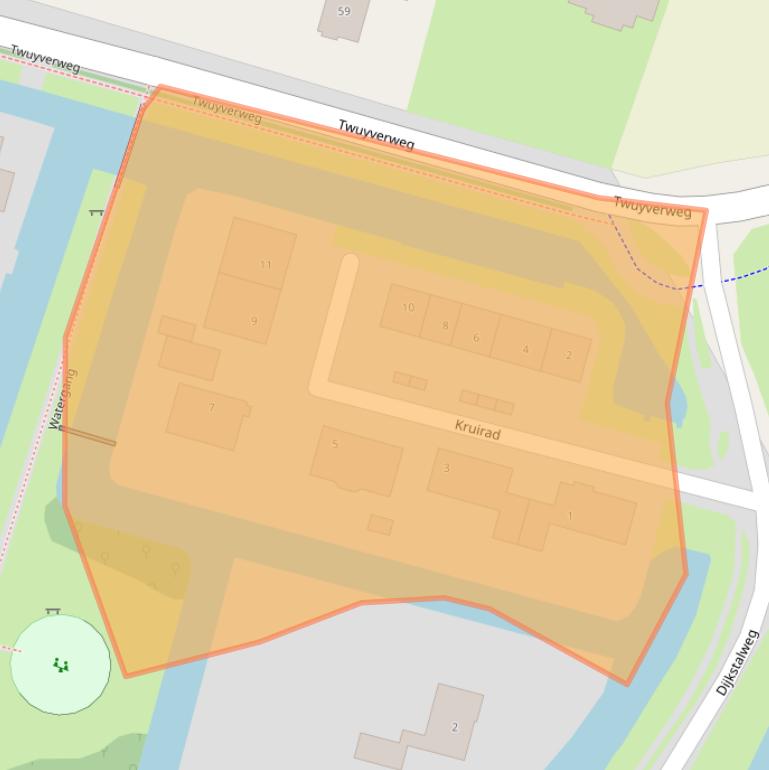Kaart van postcodegebied 1834TZ.