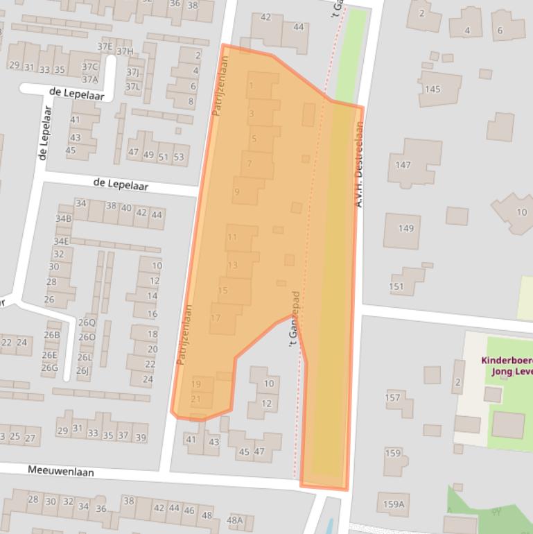 Kaart van postcodegebied 1834VM.