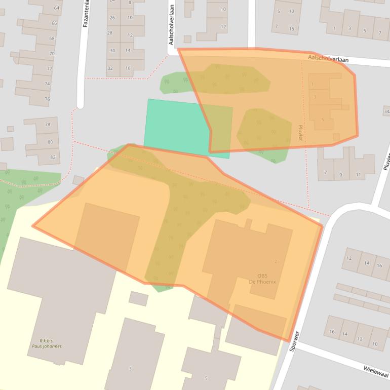 Kaart van postcodegebied 1834XJ.