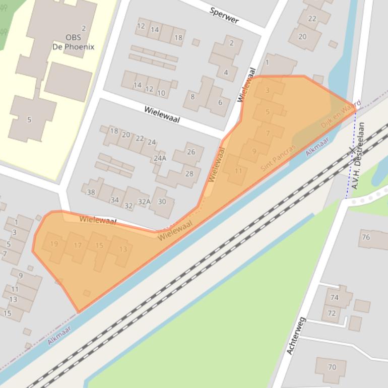 Kaart van postcodegebied 1834XL.