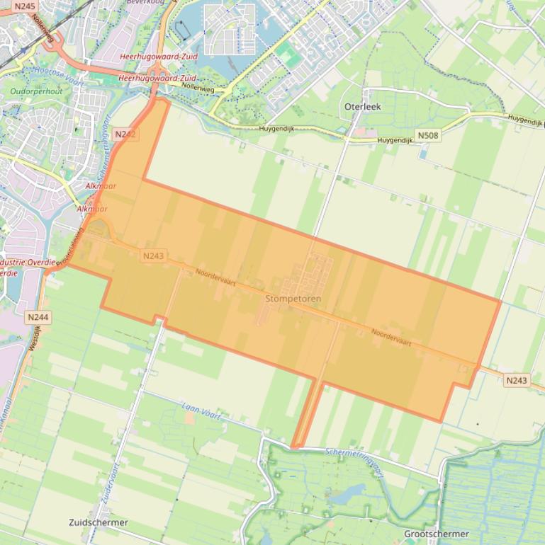 Kaart van postcodegebied 1841.