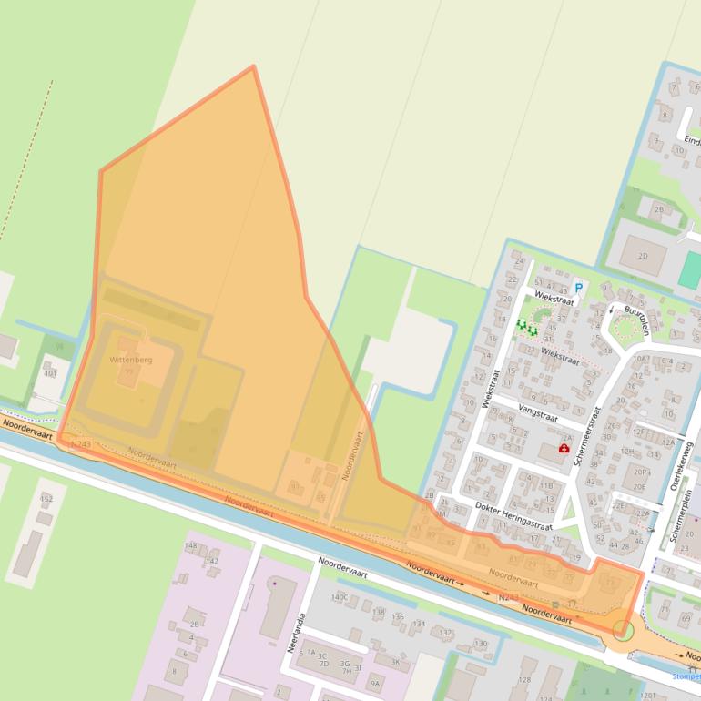 Kaart van postcodegebied 1841GB.