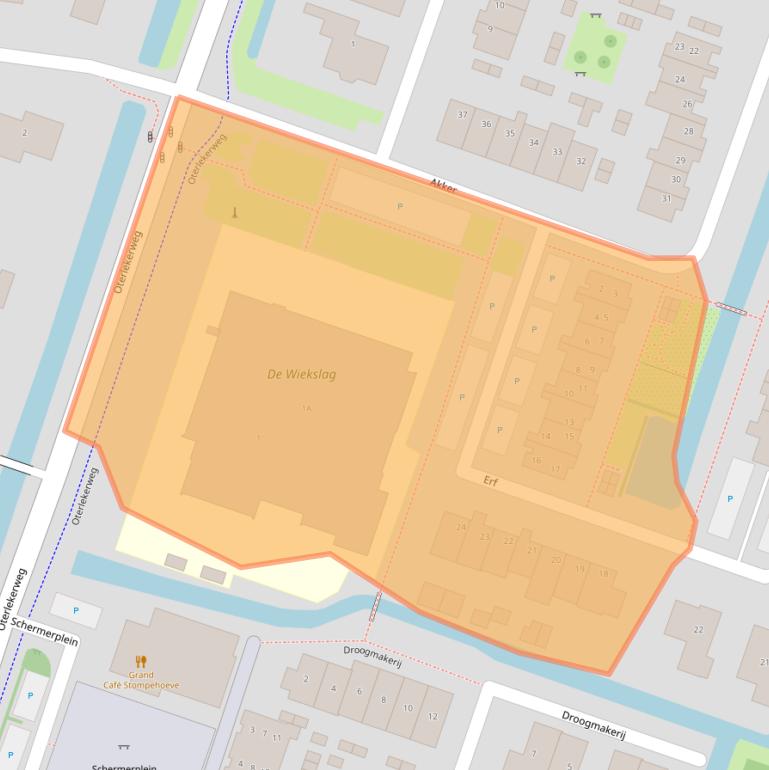 Kaart van postcodegebied 1841GR.