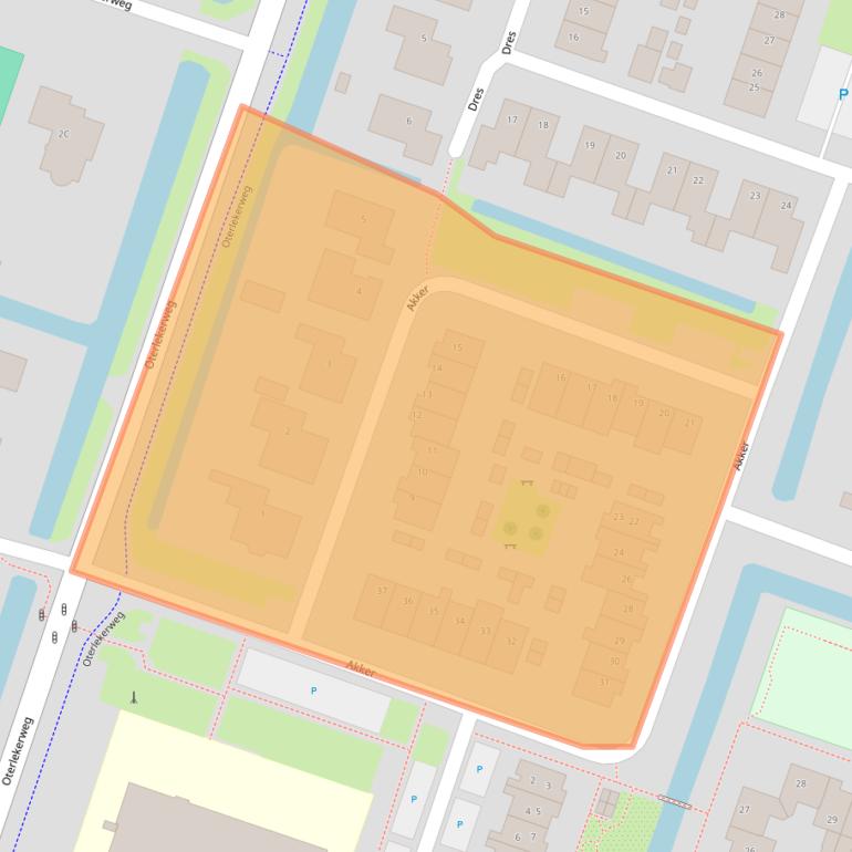 Kaart van postcodegebied 1841GS.