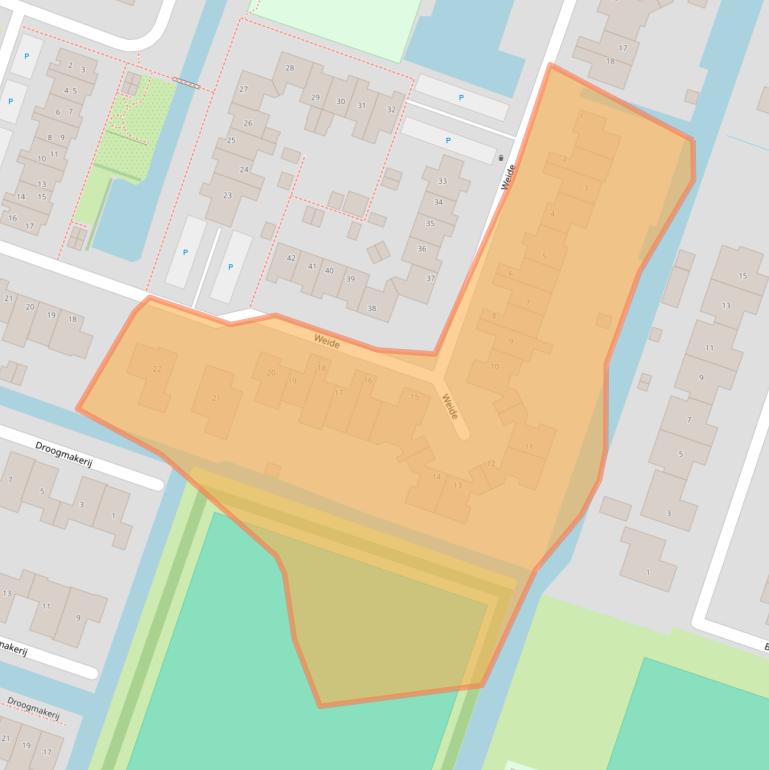 Kaart van postcodegebied 1841GV.