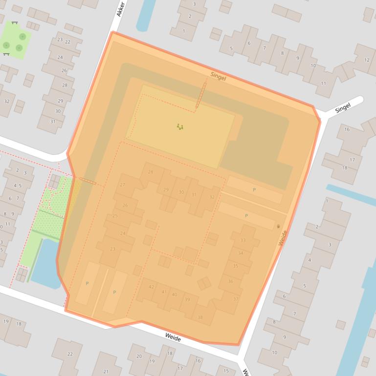 Kaart van postcodegebied 1841GW.