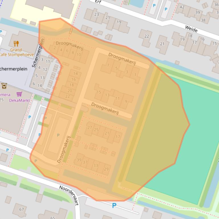 Kaart van postcodegebied 1841GZ.