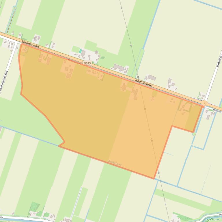 Kaart van postcodegebied 1841HA.