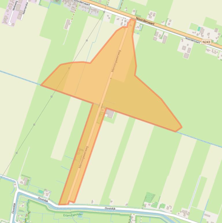 Kaart van postcodegebied 1841HH.