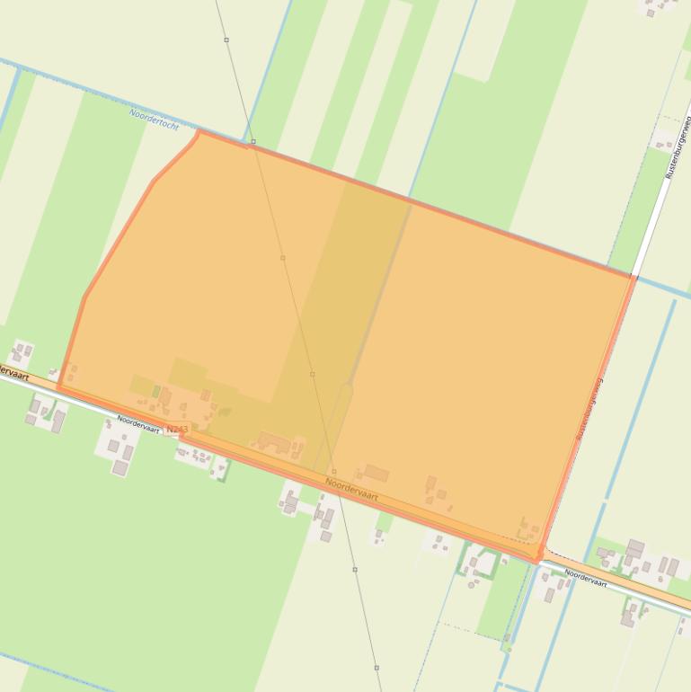 Kaart van postcodegebied 1841JA.