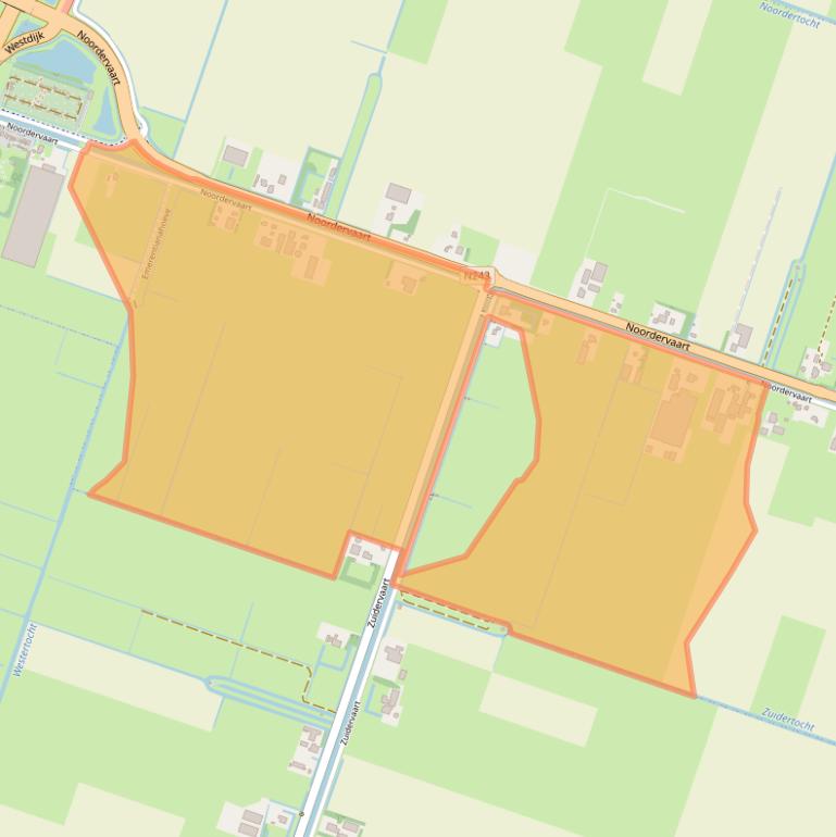 Kaart van postcodegebied 1841JD.