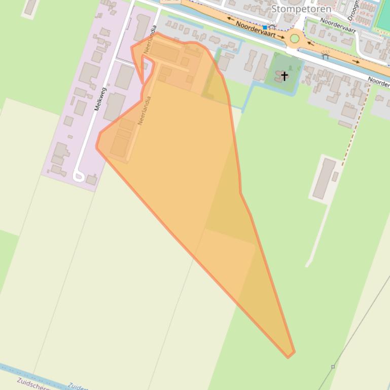 Kaart van postcodegebied 1841JK.